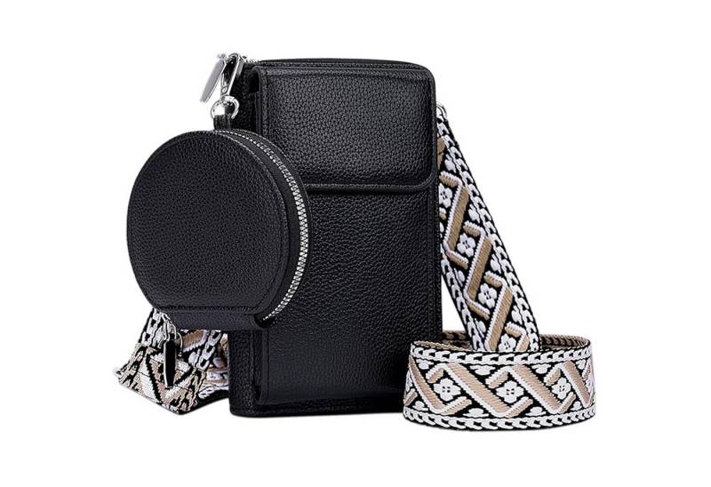 Mutig Umhängetasche Handytasche zum Umhängen Damen,Kleine Umhängetasche,damen bags (Mini Crossbody Schultertasche,Damen Stylisch Crossbag, Breitem Schultergurt Leder Schultertasche, mit Münztasche), Handy Schultertasche ür Handy unter 7 Zoll,leicht zu tragen von Mutig