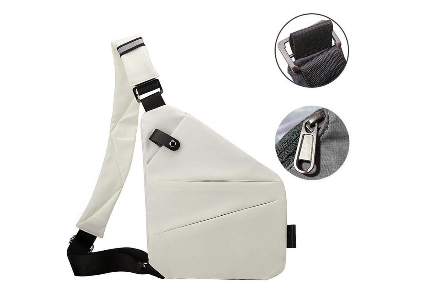 Mutig Umhängetasche Schultertasche Herren Wasserfeste Mini Bauchtasche Mehrere Taschen (Diebstahlsichere Reisetasche, Anti-Diebstahl Sling Bag Brusttasche, Brusttasche Crossbody, Anti Diebstahl Tasche, Shoulder Bag Men), für Reisen Outdoor-Sportarten wandern,Männer& Frauen,linke Schulter von Mutig