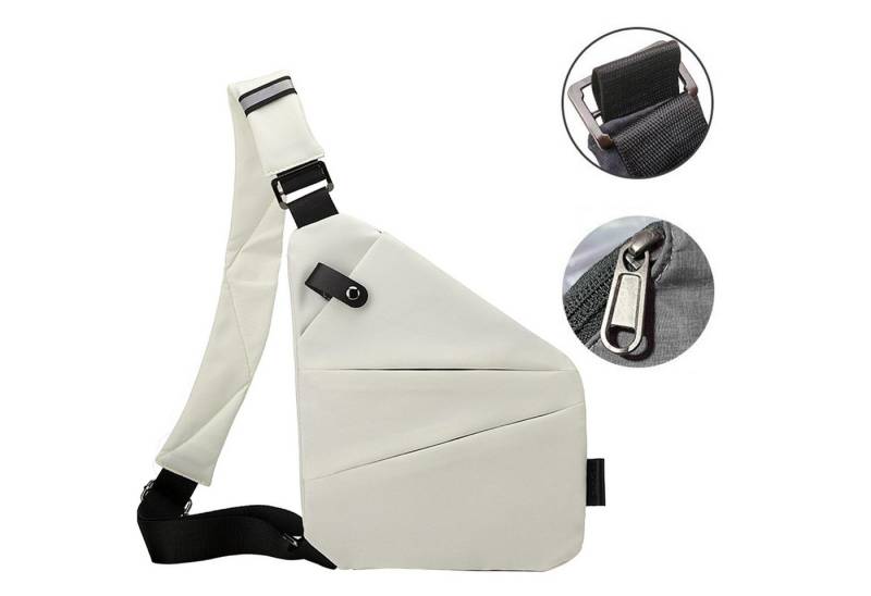 Mutig Umhängetasche Schultertasche Herren Wasserfeste Mini Bauchtasche Mehrere Taschen (Diebstahlsichere Reisetasche, Anti-Diebstahl Sling Bag Brusttasche, Brusttasche Crossbody, Anti Diebstahl Tasche, Shoulder Bag Men), für Reisen Outdoor-Sportarten wandern,Männer& Frauen,linke Schulter von Mutig