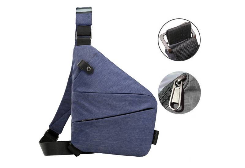 Mutig Umhängetasche Strandtasche Herren Wasserfeste Mini Bauchtasche Mehrere Taschen (Diebstahlsichere Reisetasche, Anti-Diebstahl Sling Bag Brusttasche, Wasserdichte Crossbag, Brusttasche Handytasche, Shoulder Bag Men), für Reisen Outdoor-Sportarten wandern,Männer&Frauen,linke Schulter von Mutig