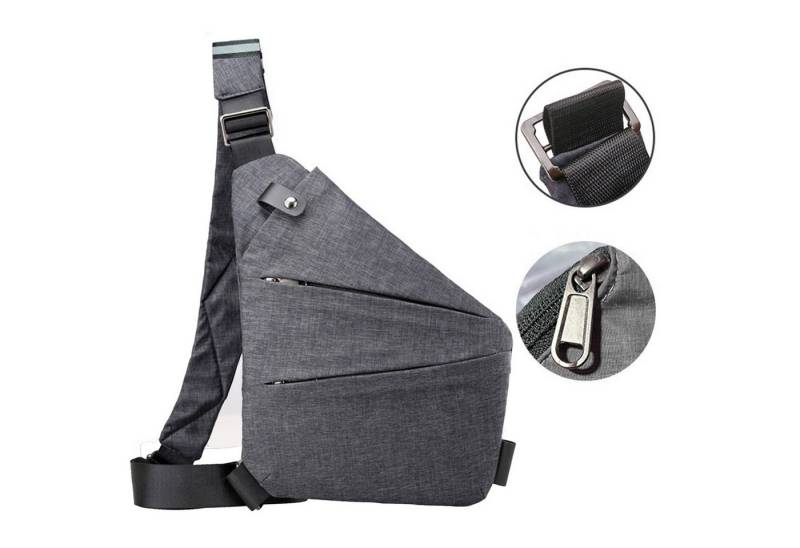 Mutig Umhängetasche Umhängetasche Schultertasche Messenger Bag Herrentasche Zum Umhängen (Diebstahlsichere Reisetasche Brusttasche Damen, Wasserdichte Crossbag, Brusttasche Handytasche, Shoulder Bag Men), für Reisen Outdoor-Sportarten wandern,Männer& Frauen,linke Schulter von Mutig
