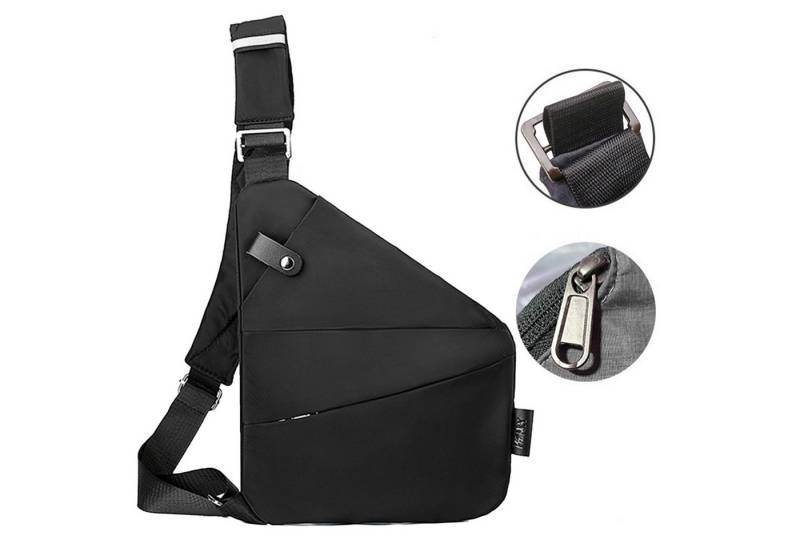 Mutig Umhängetasche Umhängetaschen Herren Wasserfeste Mini Bauchtasche Mehrere Taschen (Anti Diebstahl Tasche, Diebstahlsichere Tasche, Crossbody Bag, Shoulder Bag Men, Wasserdichte Crossbag, Brusttasche Handytasche), für Reisen Outdoor-Sportarten wandern,Männer& Frauen,linke Schulter von Mutig