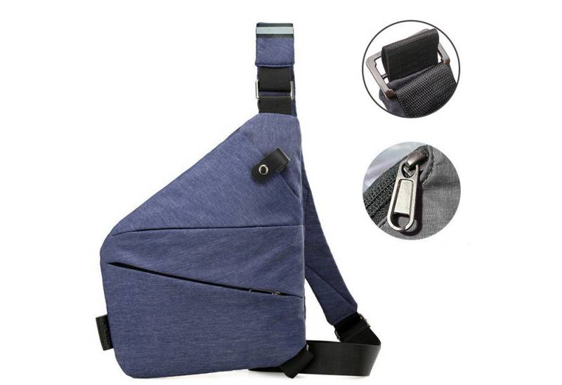 Mutig Umhängetasche Umhängetaschen Herren Wasserfeste Mini Bauchtasche Mehrere Taschen (Diebstahlsichere Reisetasche, Anti-Diebstahl Sling Bag Brusttasche, Wasserdichte Crossbag, Brusttasche Handytasche, Shoulder Bag Men), für Reisen Outdoor-Sportarten wandern,Männer&Frauen,rechte Schulter von Mutig