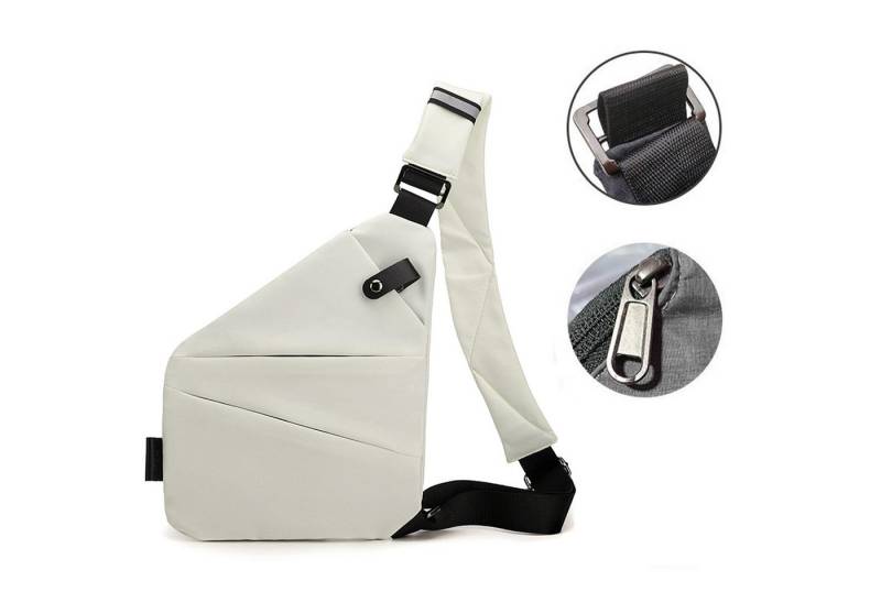 Mutig Umhängetasche Umhängetaschen Herren Wasserfeste Mini Bauchtasche Mehrere Taschen (Diebstahlsichere Reisetasche, Anti-Diebstahl Sling Bag Brusttasche, Wasserdichte Crossbag, Brusttasche Handytasche, Shoulder Bag Men), für Reisen Outdoor-Sportarten wandern,Männer& Frauen,rechte Schulter von Mutig