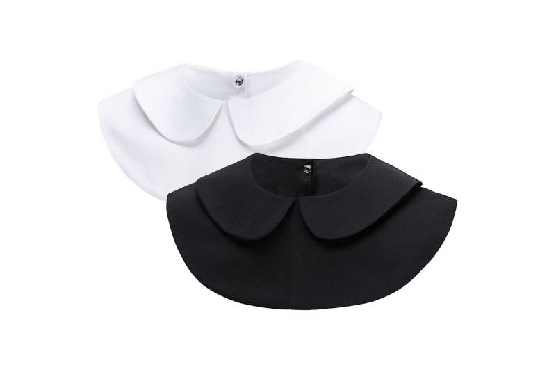 Mutig Wickelbluse 2 Stück Frauen Kragen Abnehmbare (Hälfte Shirt Bluse Damen Blusenkragen Chiffon Peterpan Kragen) für Damen von Mutig