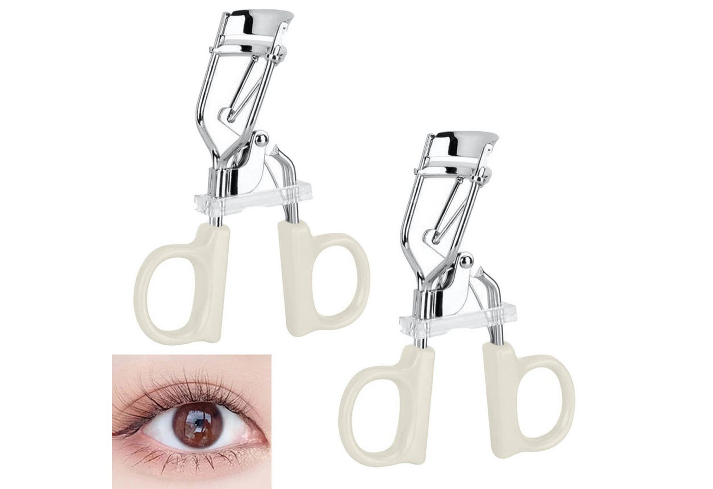 Mutig Wimpernzange 2er-Set Wimpernzange mit Silikonpolstern, Kompakt und tragbar, Wimpernformer zum Sanften und Präzisen Greifen von Wimpern-Violett, Wimpernzange für Dauerhaften Schwung,Für alle Augenformen Geeignet, Universelle Wimpernzange mit schlichtem, modernem & praktischem Design von Mutig