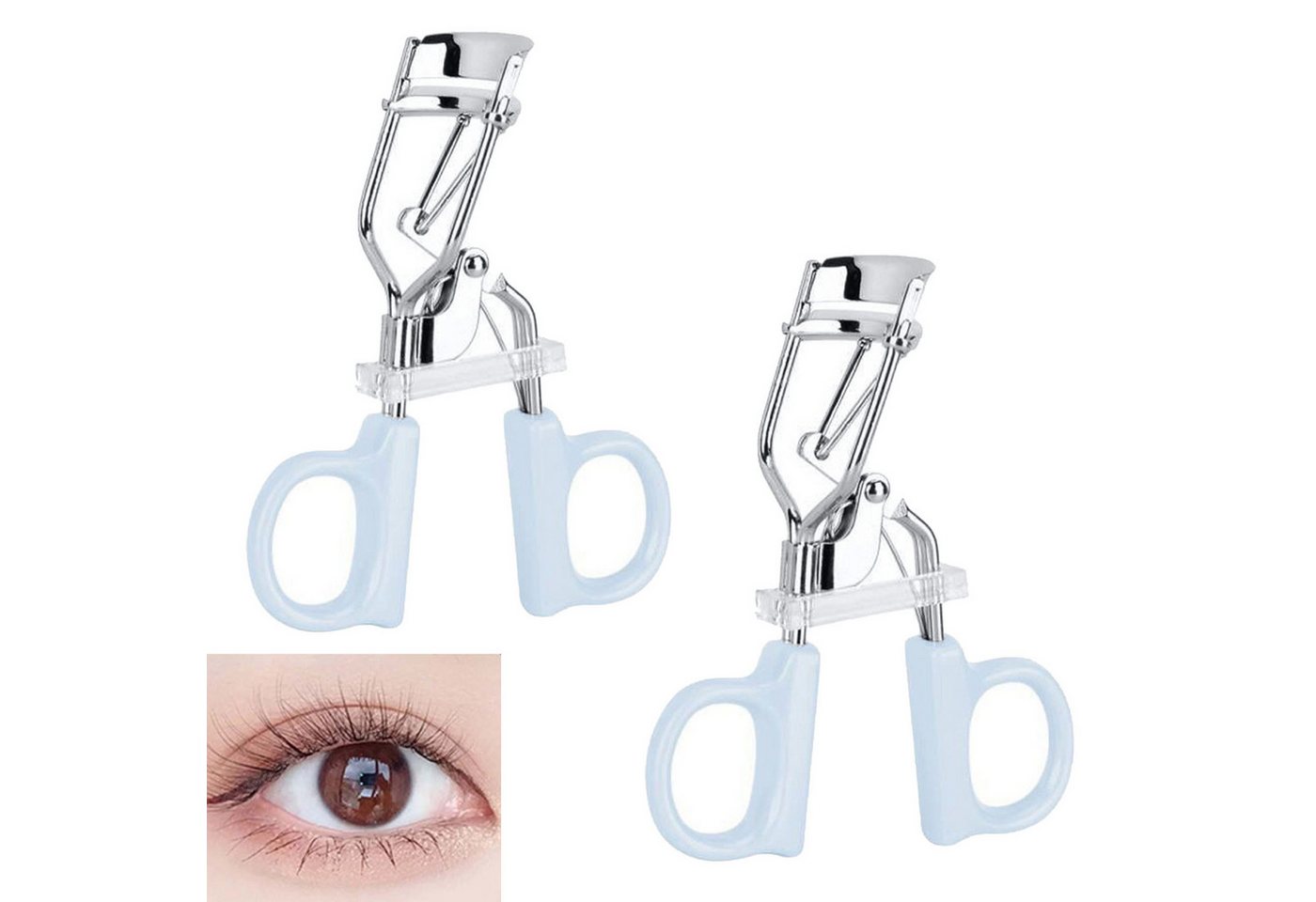 Mutig Wimpernzange 2er-Set Wimpernzange mit Silikonpolstern, Kompakt und tragbar, Wimpernformer zum Sanften und Präzisen Greifen von Wimpern-Violett, Wimpernzange für Dauerhaften Schwung,Für alle Augenformen Geeignet, Universelle Wimpernzange mit schlichtem, modernem & praktischem Design von Mutig