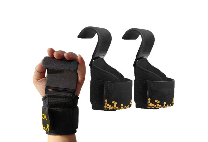 Mutig Zughilfe Zughilfen Haken Krafttraining, 8mm Gepolstert Handgelenkschutz (Profi Bodybuilding Gewichtheben Griff, Fitness Powerlifting Weight Lifting Hook), Männer Frauen rutschfest Grip, Kreuzheben klimmzug von Mutig