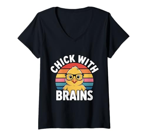 Damen Chick with Brains Smart heiße Feministin |- T-Shirt mit V-Ausschnitt Damen Chick with Brains Smart heiße Feministin |- T-Shirt mit V-Ausschnitt von Mutiges intelligentes Vertrauen