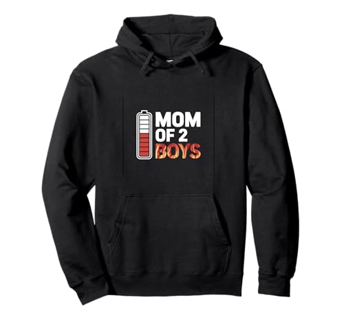 Mom of two Boys Pullover Hoodie Mom of two Boys Pullover Hoodie von Mutter Akku Muttertag Mutterliebe Beste Mutter