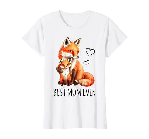 Beste Mama Geschenk Geburtstag Tochter Sohn Fuchs Füchse T-Shirt von Mutter Geschenke Muttertag Best Mom ever Fuchs