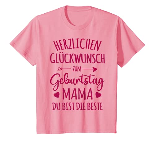 Kinder Glückwunsch zum Geburtstag Beste Mama Kind Geschenk Mädchen T-Shirt von Mutter Geschenke zum Geburtstag von Sohn Tochter