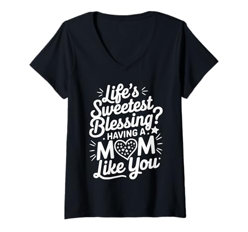 Damen Mutter Mutterschaft Mama Mutter Mama Mütter Tag T-Shirt mit V-Ausschnitt Damen Mutter Mutterschaft Mama Mutter Mama Mütter Tag T-Shirt mit V-Ausschnitt von Mutter Mama Mama Muttertag