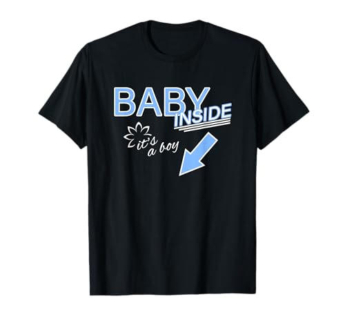Baby Inside It's a Boy für Damen & Mütter - Schwangerschaft T-Shirt Baby Inside It's a Boy für Damen & Mütter - Schwangerschaft T-Shirt von Schwangerschaft-Design für Damen und Mütter