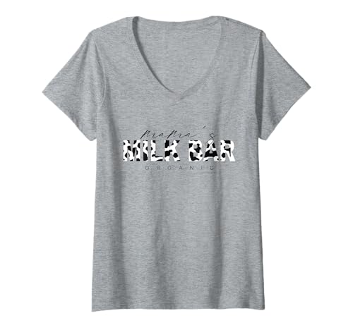 Damen Lustiges Mutter Stillshirt- Stillzeit Mama´s Milk Bar T-Shirt mit V-Ausschnitt Damen Lustiges Mutter Stillshirt- Stillzeit Mama´s Milk Bar T-Shirt mit V-Ausschnitt von Mutter Stillende Mutter Shirt Stillen Schlafanzug