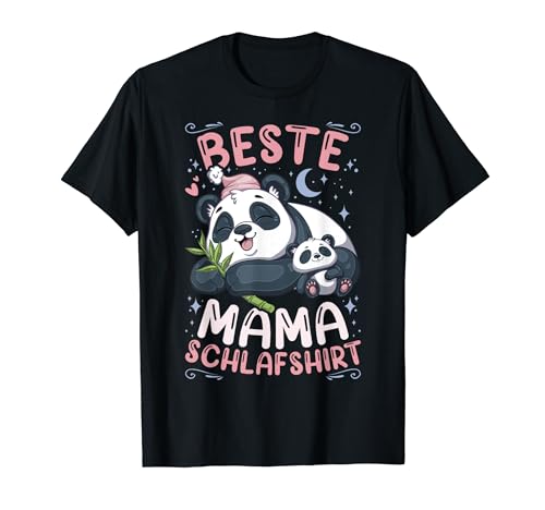 Beste Mama Schlafshirt, Panda-Bär mit Kind, Mutter T-Shirt von Muttertag Mama Oma Geschenk Ideen by Conreo