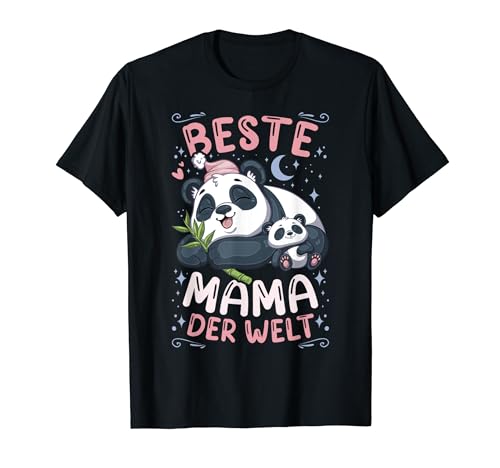 Beste Mama der Welt, Mutter Panda-Bär mit Kind, Muttertag T-Shirt von Muttertag Mama Oma Geschenk Ideen by Conreo