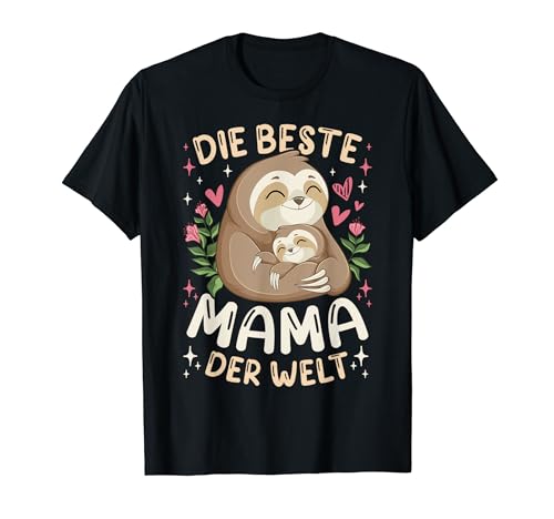 Beste Mama der Welt Faultiere Mutter mit Kind, Muttertag T-Shirt von Muttertag Mama Oma Geschenk Ideen by Conreo