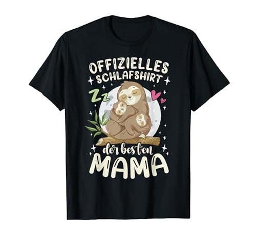 Mutter Kinder Schlafshirt Beste Mama Faultier, Muttertag T-Shirt von Muttertag Mama Oma Geschenk Ideen by Conreo