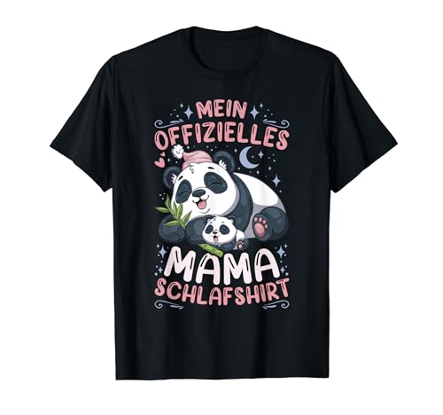 Offizielles Mama Schlafshirt, Panda-Bär mit Kind, Mutter T-Shirt von Muttertag Mama Oma Geschenk Ideen by Conreo