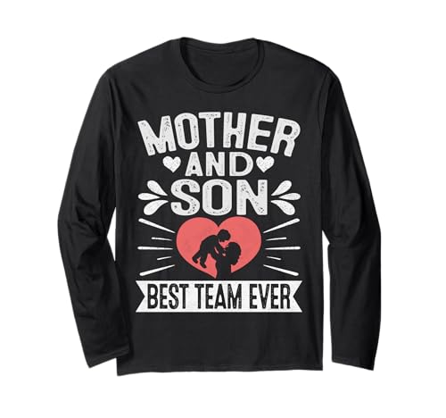 Mutter und Sohn bester Team Söhne Mama Matching Muttertag Langarmshirt von Muttertag Mutter und Sohn Bestes Team aller Zeiten