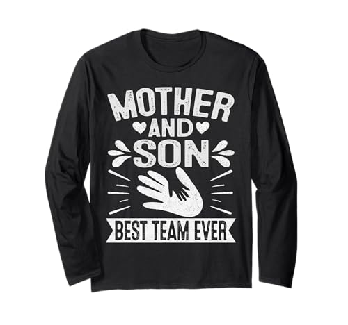 Mutter und Sohn bester Team Söhne Mama Matching Muttertag Langarmshirt von Muttertag Mutter und Sohn Bestes Team aller Zeiten