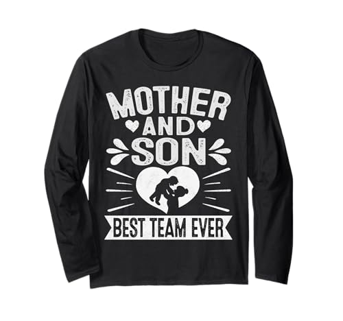 Mutter und Sohn bester Team Söhne Mama Matching Muttertag Langarmshirt von Muttertag Mutter und Sohn Bestes Team aller Zeiten