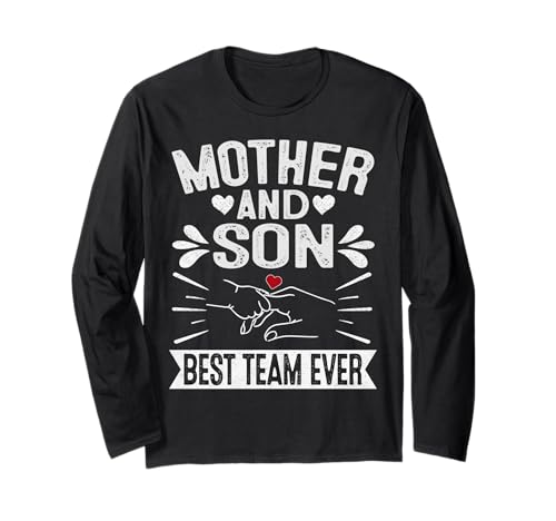 Mutter und Sohn bester Team Söhne Mama Matching Muttertag Langarmshirt von Muttertag Mutter und Sohn Bestes Team aller Zeiten