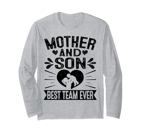 Mutter und Sohn bester Team Söhne Mama Matching Muttertag Langarmshirt von Muttertag Mutter und Sohn Bestes Team aller Zeiten