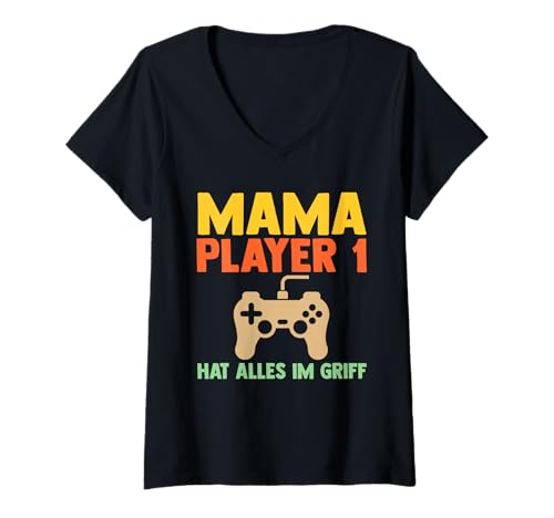 Damen Mutter Team Mama T-Shirt mit V-Ausschnitt Damen Mutter Team Mama T-Shirt mit V-Ausschnitt von Muttertag Mutterkind Mama