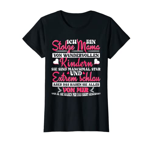 Damen Muttertag Stolze Mutter von wundervollen Kindern T-Shirt Damen Muttertag Stolze Mutter von wundervollen Kindern T-Shirt von Muttertag und Mama Geschenkideen