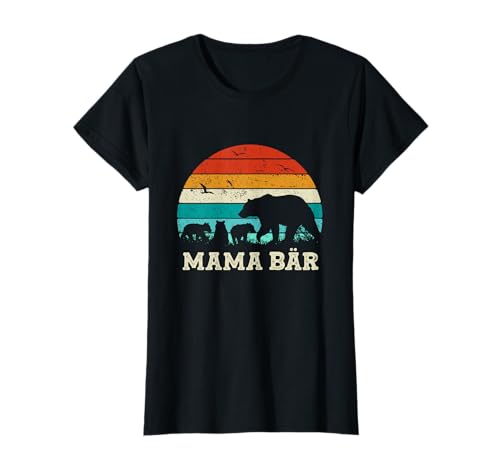 Mutter Sohn Tochter Drei Kinder Muttertag Beste Mama Bär T-Shirt von Muttertagsgeschenk Geburtstag Beste Mama Geschenk