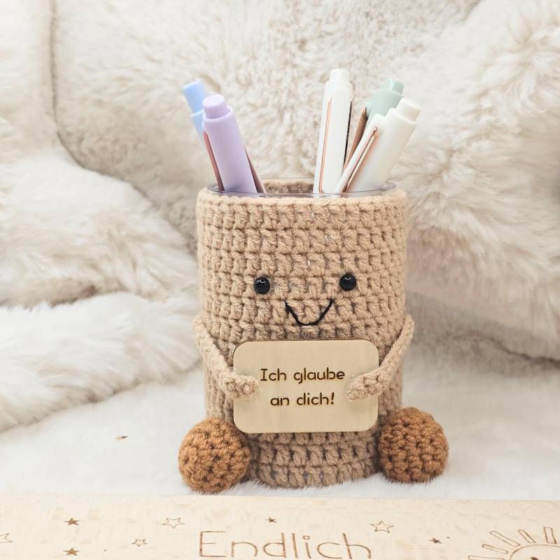 Happy Potato - Pocket Hug Stiftebecher Mit Gravur Stiftehalter Geschenk Einschulung | Motivation Für Kinder Schulkind von Mutzauber