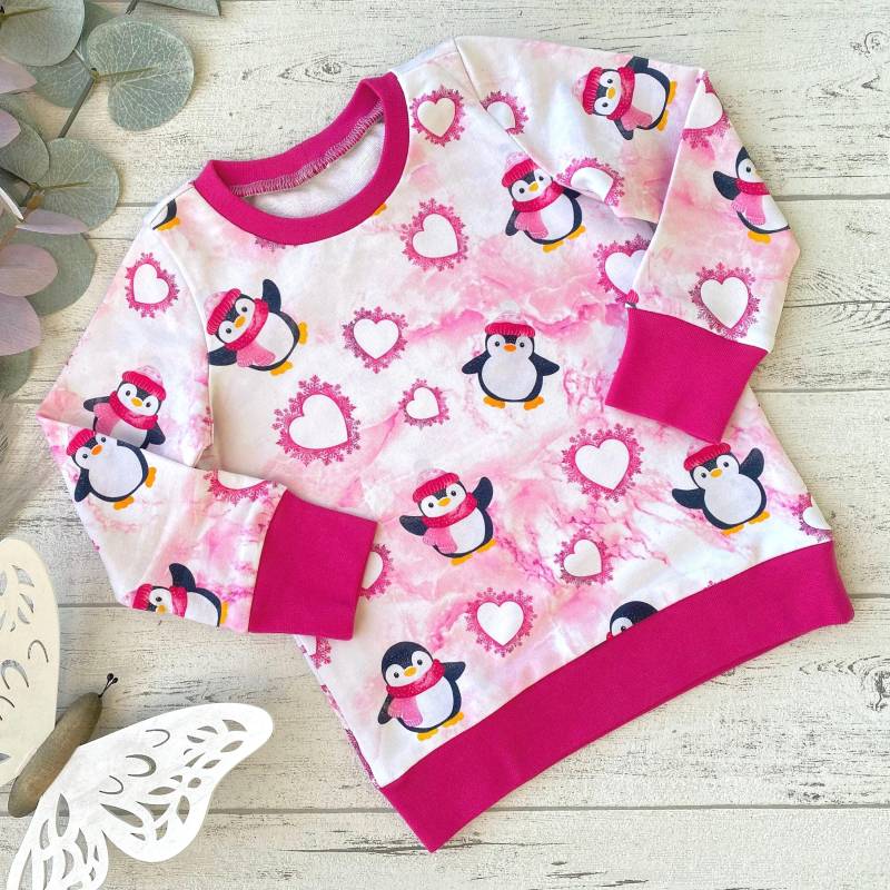 Pinguin Pullover 80, Shirt Mit Pinguin, Winter Kinder, Babykleidung Mädchen Winter, Tiermotiv, Sofortkauf Größe 80 von Mutzelchen