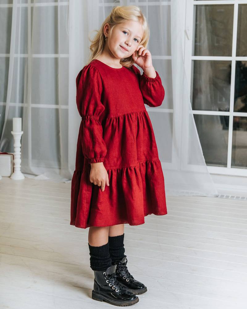 Nachhaltiges Kleid/Leinenkleid Maria Mädchenkleid Naturkleid Kinderkleidung Mädchenkleidung von Muulin