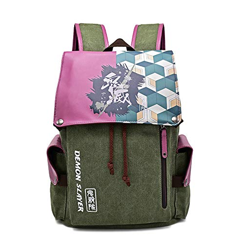 Muxing Anime Rucksack Demon Slayer Merch Jungen Mädchen Studenten Daypacks Leinwand Büchertasche für Jugendliche, Erwachsene von Muxing