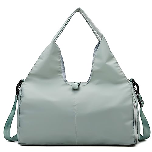 Damen Yogamatte Tasche Große Kapazität Sport Gym Bag Yoga Duffle Bag Reisetasche Reise Wochenende Tasche mit Schuhfach und Nassfach, grün, Taschen-Organizer von Muzboo