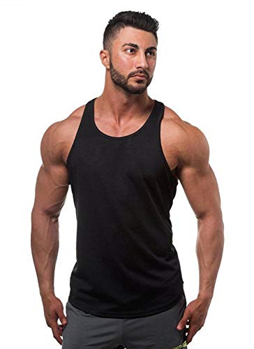 Herren Gym Muscle Y-Back Stringer Weste Bodybuilding Workout Tank Tops Fitness ärmelloses T-Shirt … - - Groß von Muzboo