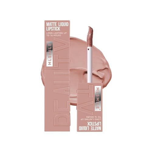 Matter flüssiger Lippenstift,Damen-Make-up-Lippenstift,Samt-Lipgloss,Wasserfest,Antihaft-Cup,Nährende Lipgloss-Schönheitskosmetik 1# von Muzboo