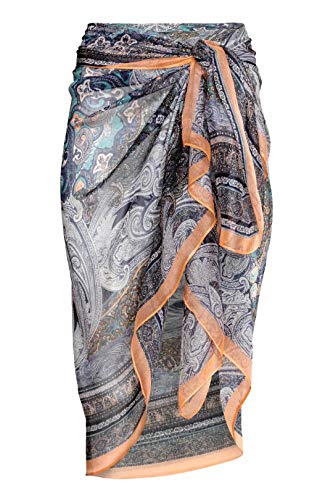 Muzboo Women's Sarong Skirt Chiffon Printed Swimsuit Cover Up Beach Sarong Wrap Skirt von Muzboo