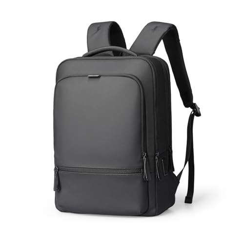 MARK RYDEN Business Rucksack Pendlerrucksack Herren PU Wasserabweisend 15,6 zoll PC mit USB-Ladeanschluss Multifunktional - Schwarz von Muzee