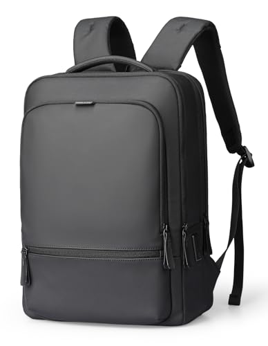 MARK RYDEN Business Rucksack Pendlerrucksack Herren PU Wasserabweisend 15,6 zoll PC mit USB-Ladeanschluss Multifunktional - Schwarz von Muzee