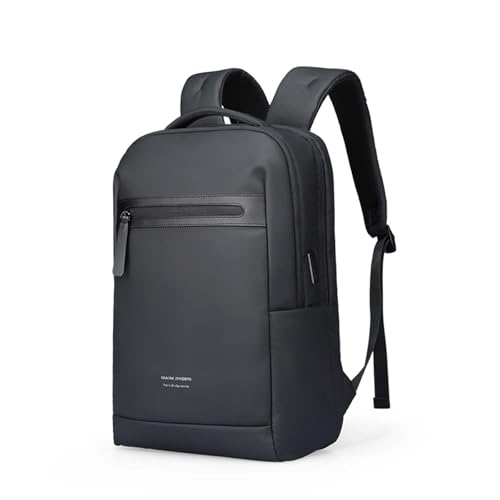 MARK RYDEN PU Wasserdicht Laptop Rucksack, Business Rucksack Herren für 15.6 zoll, Pendlerrucksack mit USB-C Ladeanschluss von Muzee