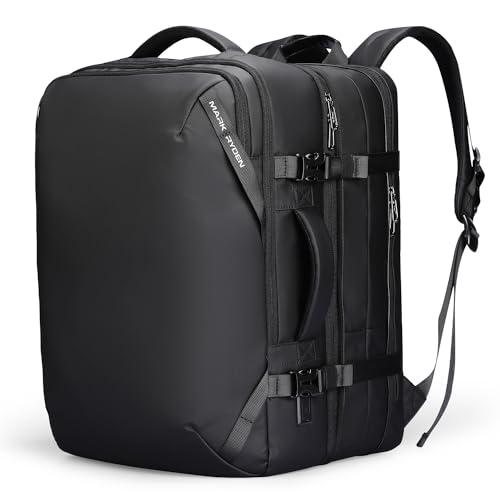 Mark Ryden Rucksack Handgepäck Flugzeug 45x30x32, 29L-43L Große Kapazität Laptop Rucksack für 17.3 Zoll Laptop, Reiserucksack with USB-C Charging Port, Business Rucksack Herren Wasserdicht-Schwarz von Muzee