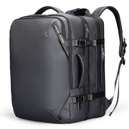 Mark Ryden Rucksack Handgepäck Flugzeug 45x30x32, 29L-43L Große Kapazität Laptop Rucksack für 17.3 Zoll Laptop, Reiserucksack with USB-C Charging Port, Business Rucksack Herren Wasserdicht-Grau von Muzee