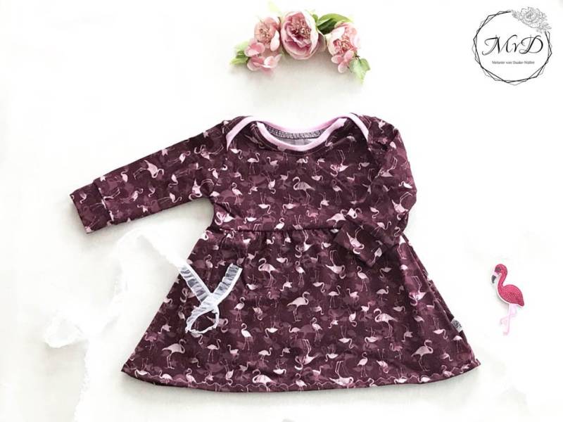 Baby-Kleidchen Gr.68 Flamingos 4-6 Monate von MvDUnikate