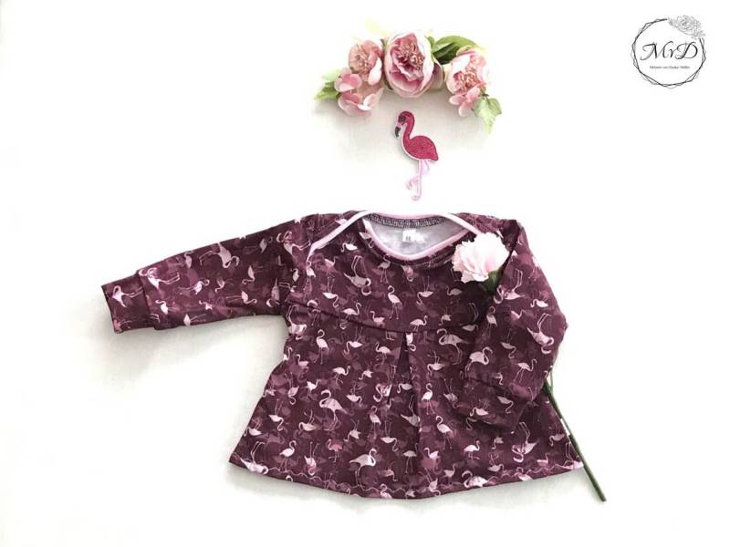 Baby-Tunika/ Pulli Mädchen Gr.68 Flamingos 4-6 Monate von MvDUnikate