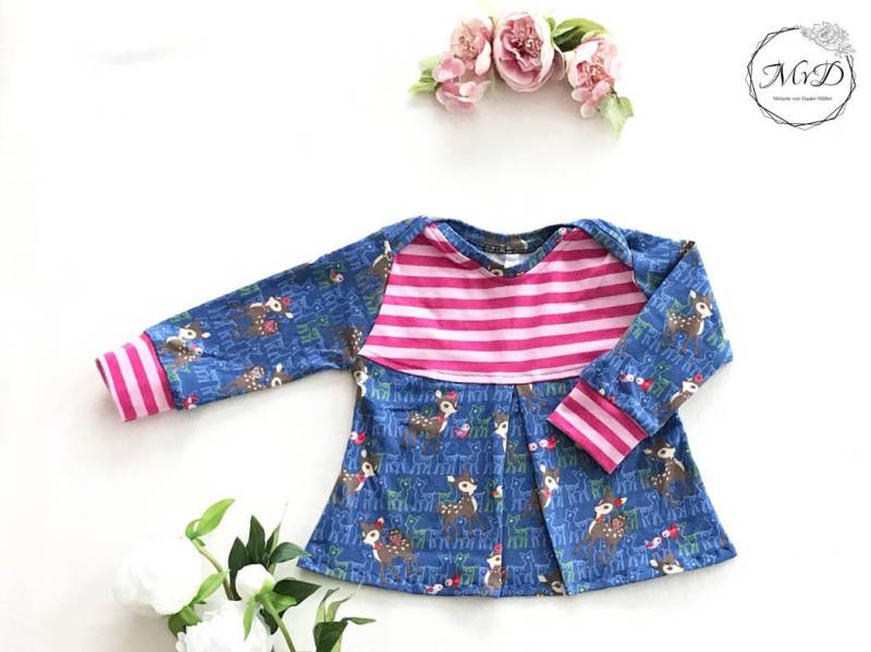 Baby-Tunika/ Pulli Mädchen Gr.74 Rehe 7-9 Monate von MvDUnikate