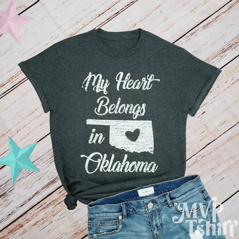 Oklahoma Shirt Mein Herz Gehört Zu Oklahoma, Südstaatler T-Shirt von Mvptshirt