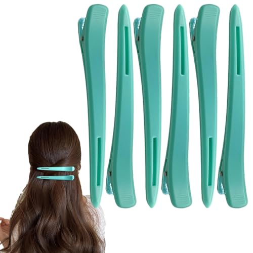 Duck Billed Clips Set Anti-Rutsch Styling Dickes Haar 6 Stück Tragbare Clips Perfektes Haarstyling Zubehör Tragbar Und Leicht 12cm/4.72'' Für Frauen Und Mädchen von Mwkbbn